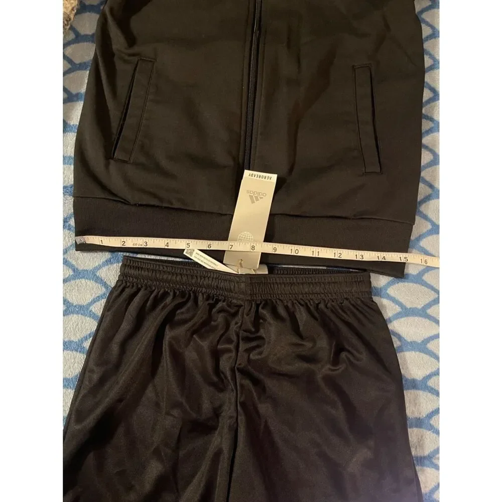 Adidas boys stripe jacket and Shorts size medium 11/12
